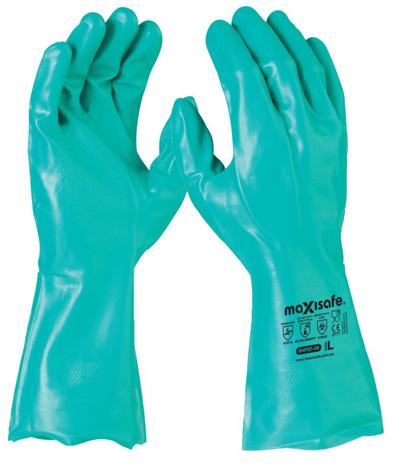 Green Nitrile Glove 33cm XL