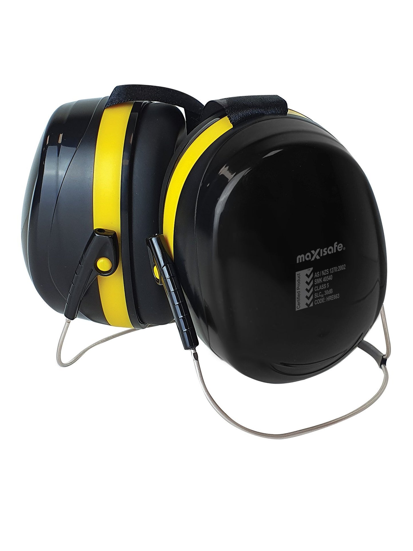 Maxisafe Class 4 Yellow Neckband Earmuffs, 25dB