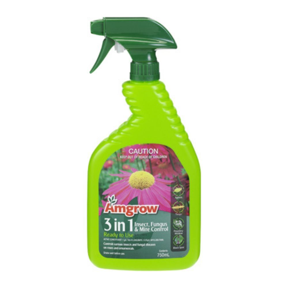 Amgrow 3-In-1 Insect Fungus & Mite Spray 750ml RTU