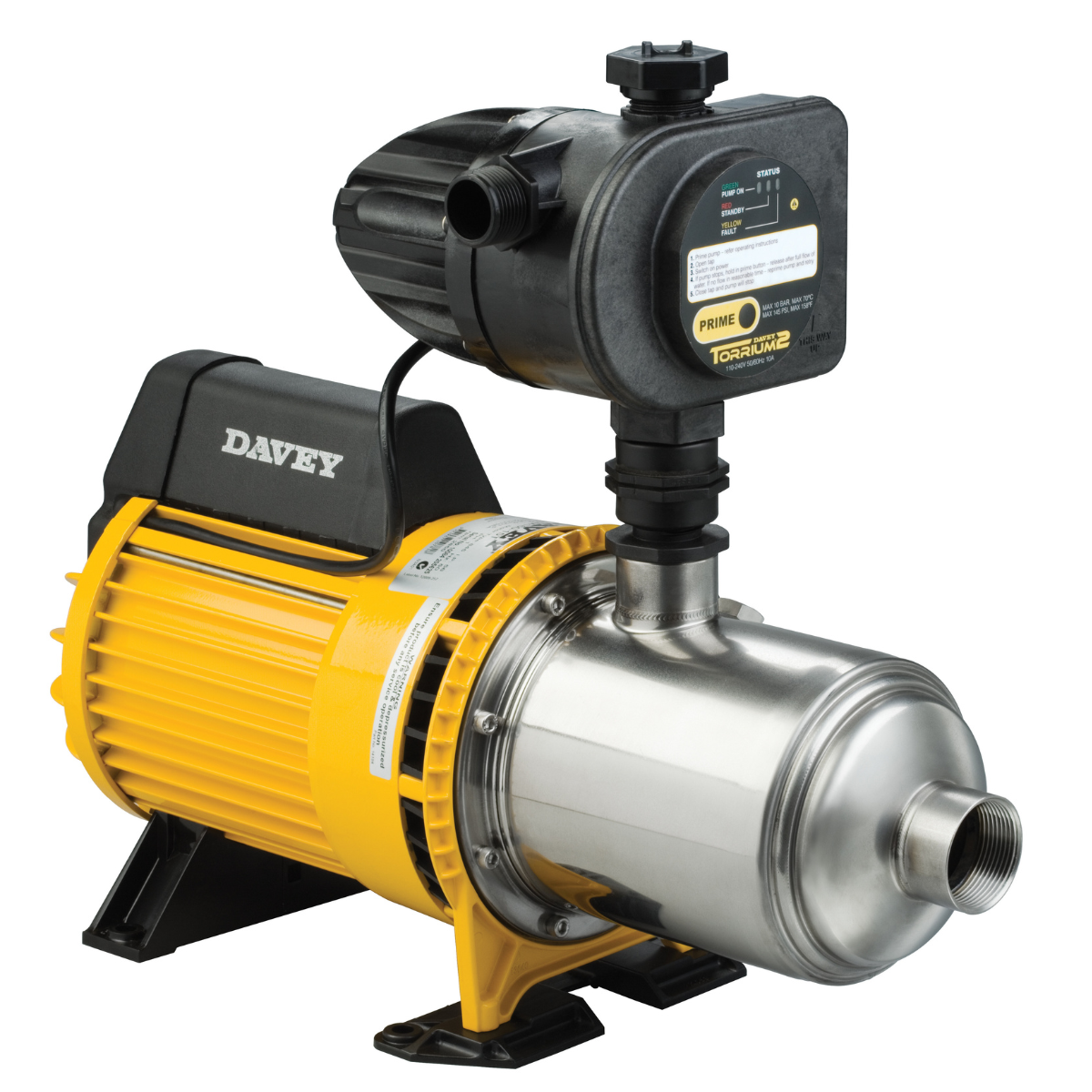 Davey HM160-15T Home Pressure System with Torrium2