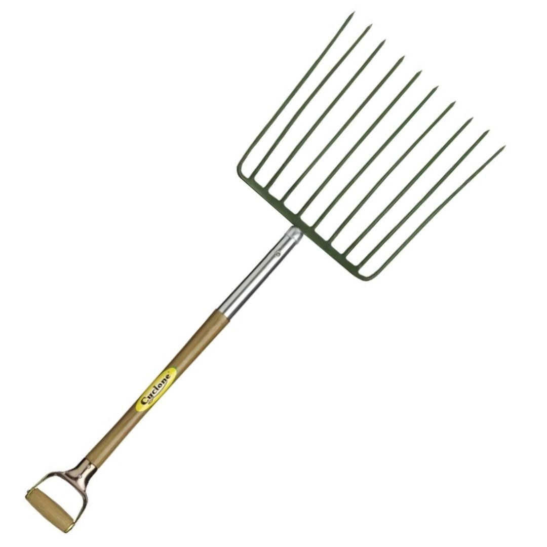 Cyclone Mulch Fork 10 Tines D Handle