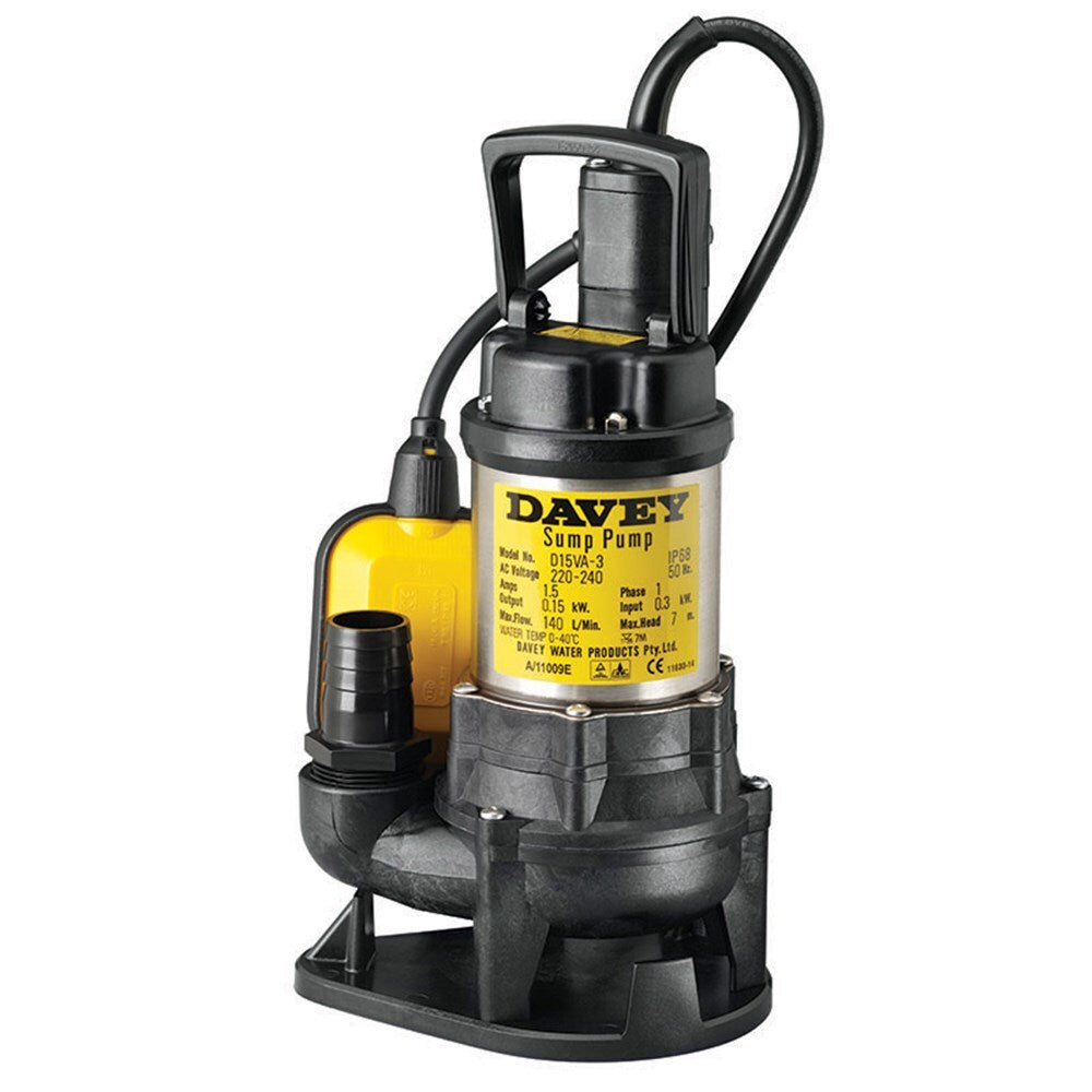 Davey Sump Pump Vortex -  With Auto Float Switch