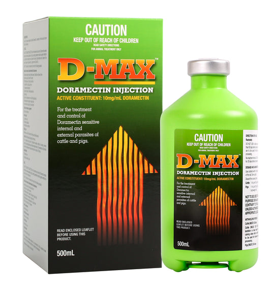 D-Max Injection for Cattle and Pigs, 500ml