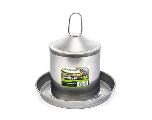 Stainless Steel Poultry Drinker 9L