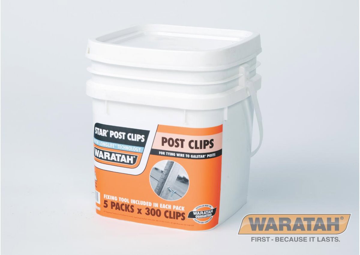Waratah Star Post Clips Bag 300