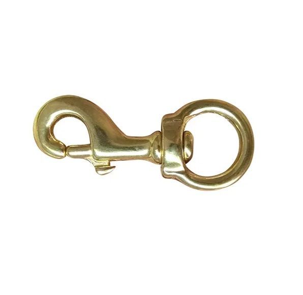 Pet Round Eye Swivel Hook Brass Snap