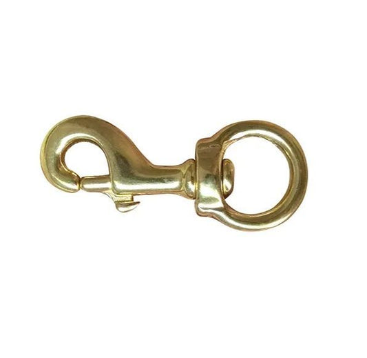 Pet Round Eye Swivel Hook Brass Snap