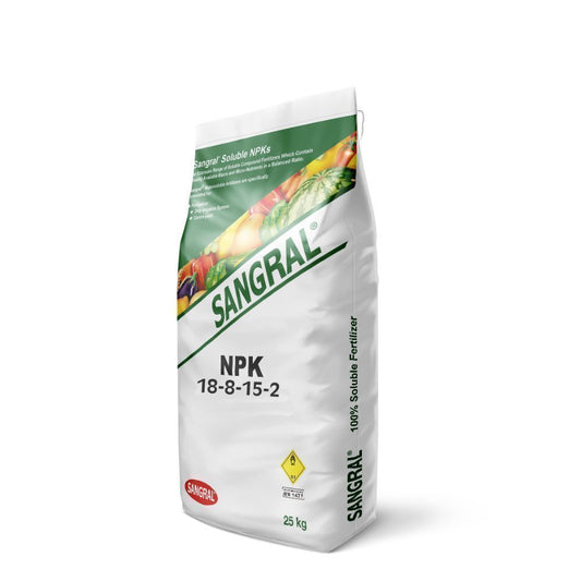 Sangral NPK Water Soluble 18/8/15 + Mg + TE 25KG