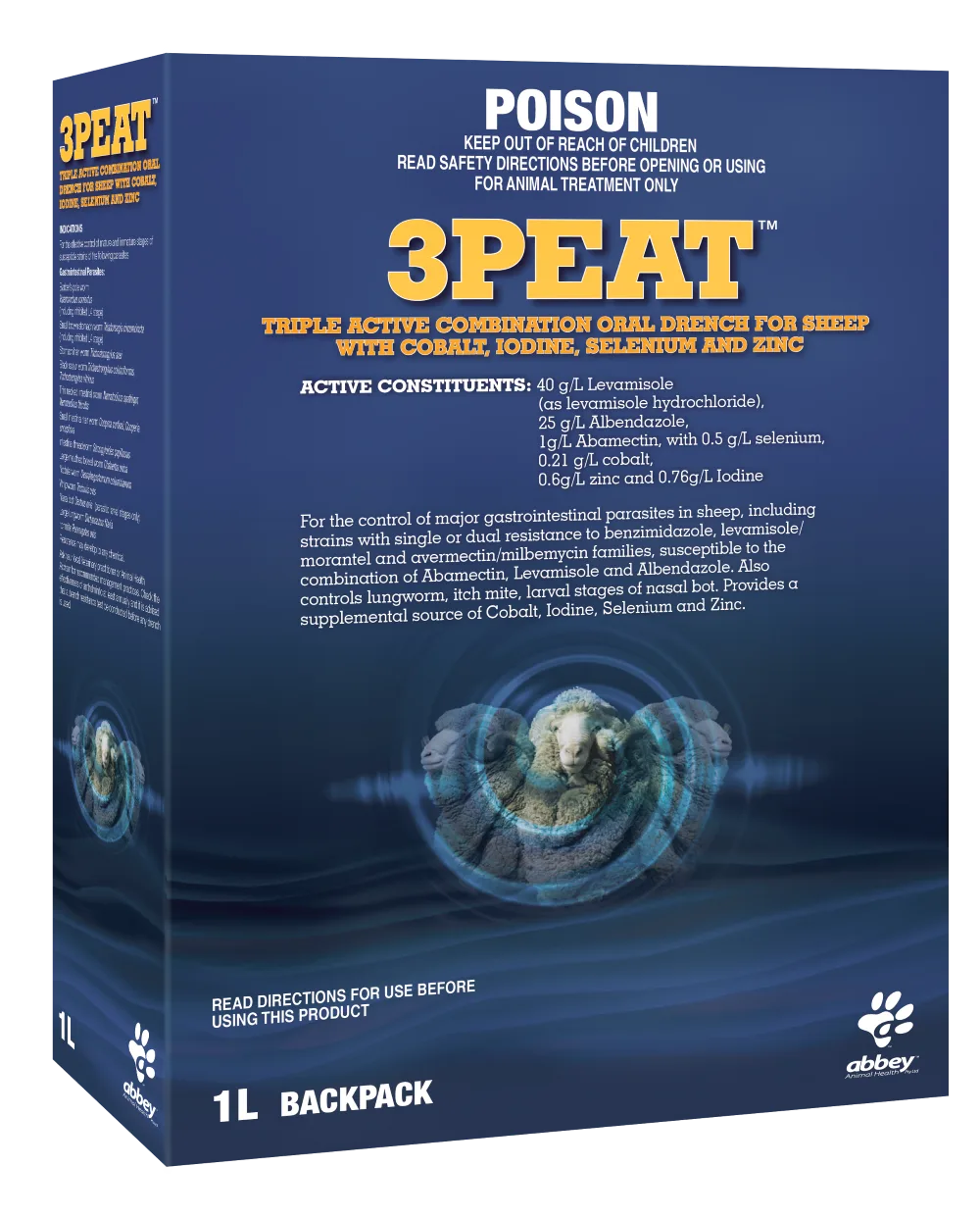 3Peat Triple Act Sheep Drench Co Se Zn