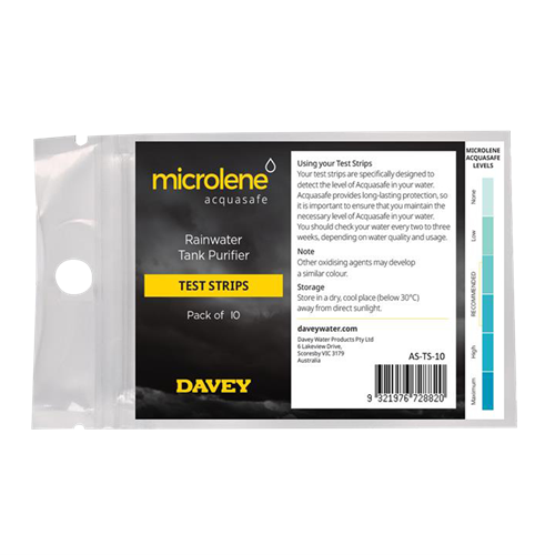 Davey Acquasafe Test Strips 10 Pack