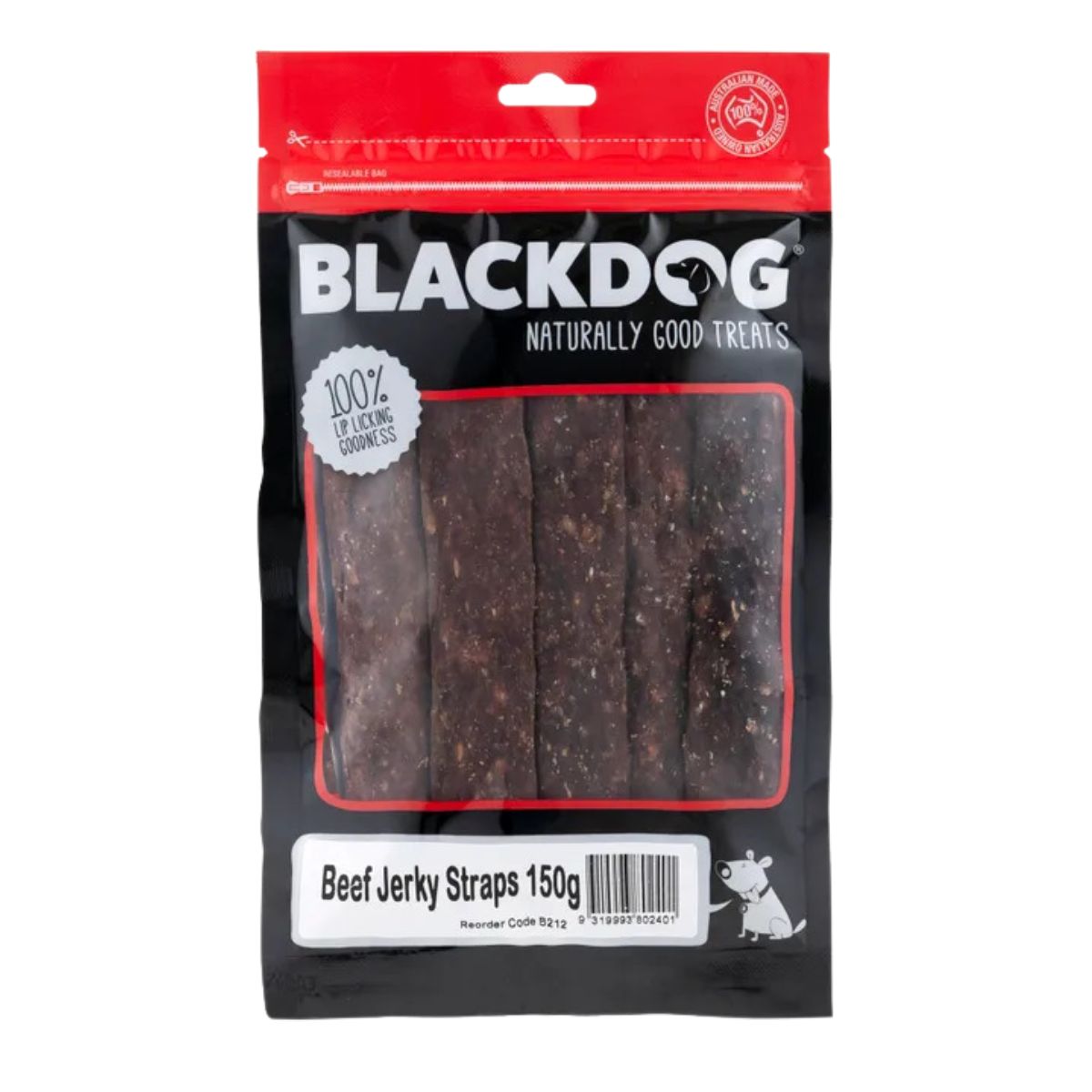 Blackdog Beef Jerky Straps 150g