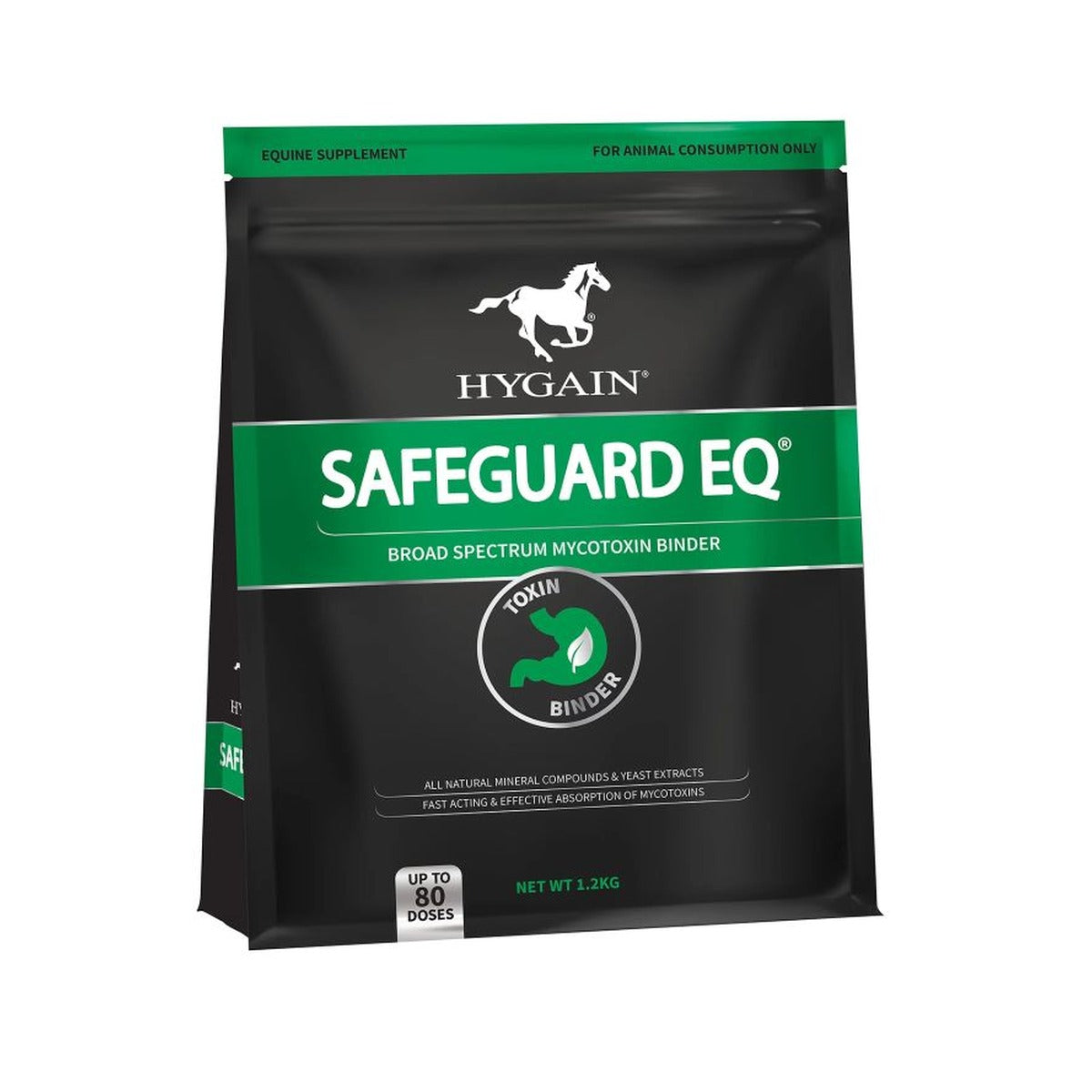 Hygain Safeguard EQ 420g broad spectrum mycotoxin binder for horses